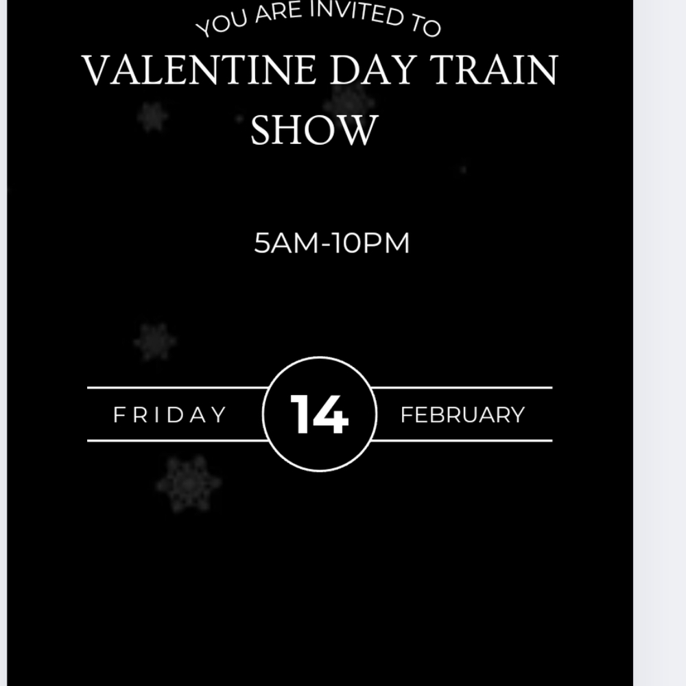 Valentine Day train show time